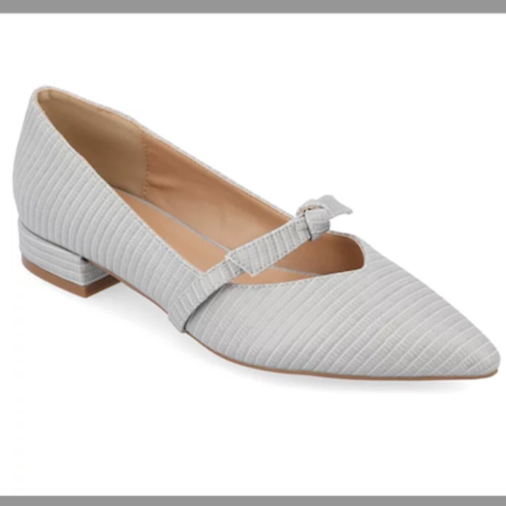 Journee Collection Women's Cait Bow Mary Jane Flats Size 8.5 WD